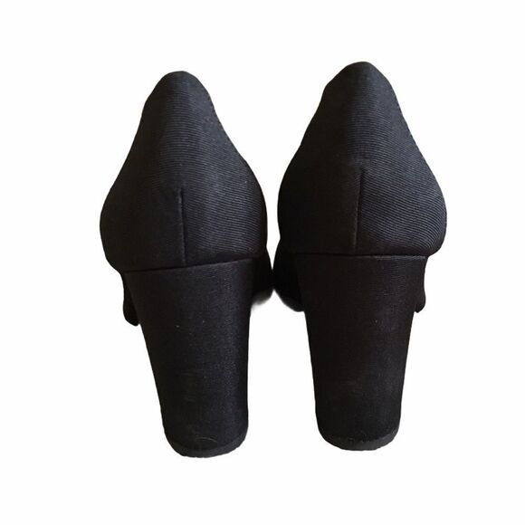 BANANA REPUBLIC Suede Pumps Heels Round Toe Black 9.5 - Picture 5 of 8